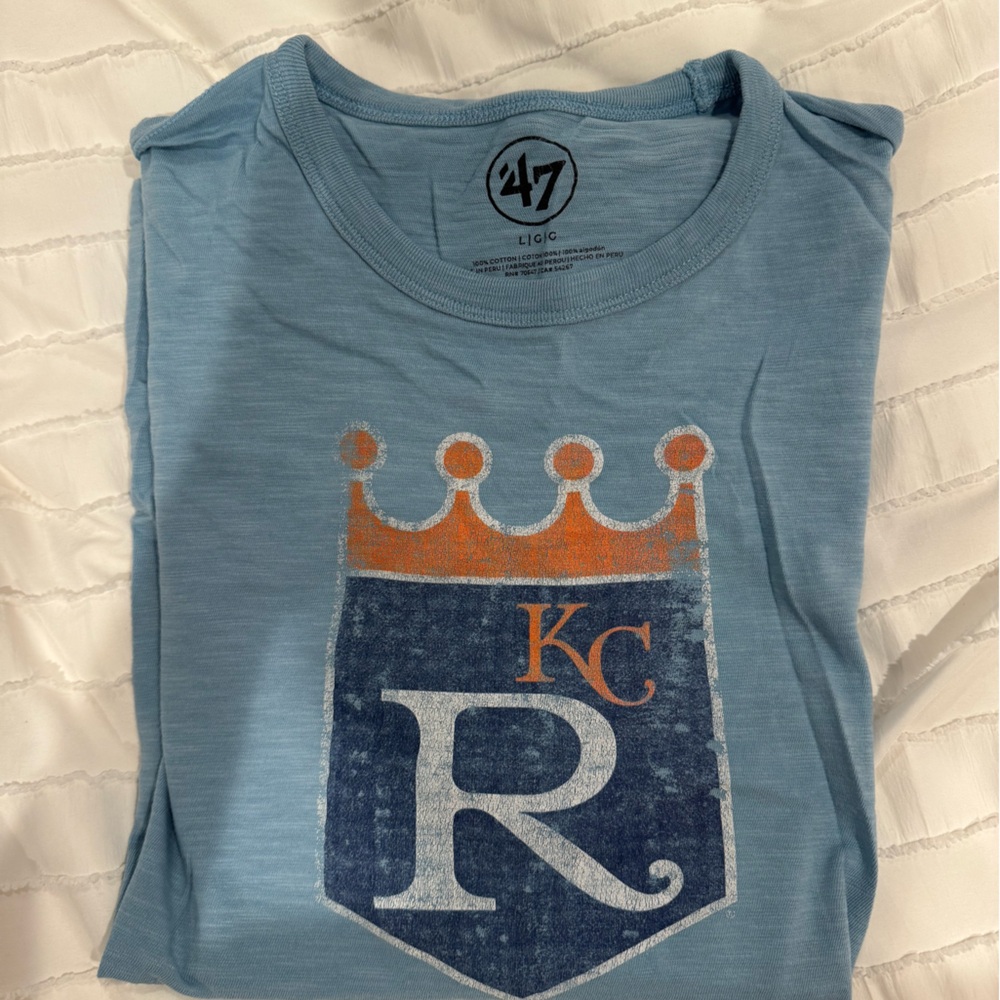 47 Kids Blue and Orange Graphic Tee